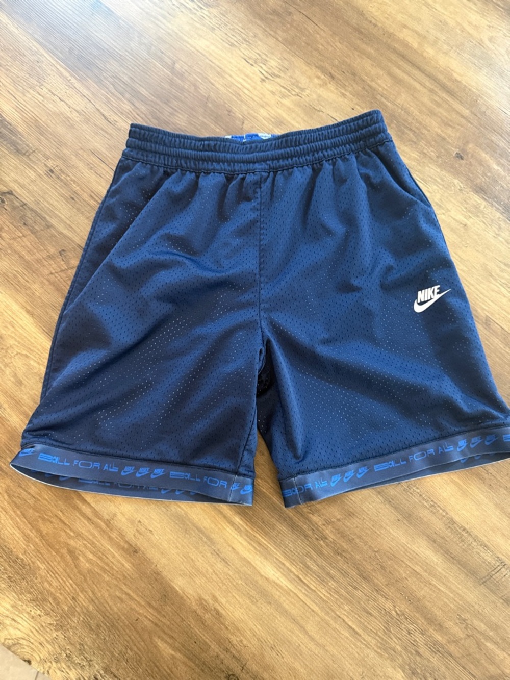 Reversible Nike Kids Blue Mesh Athletic Shorts